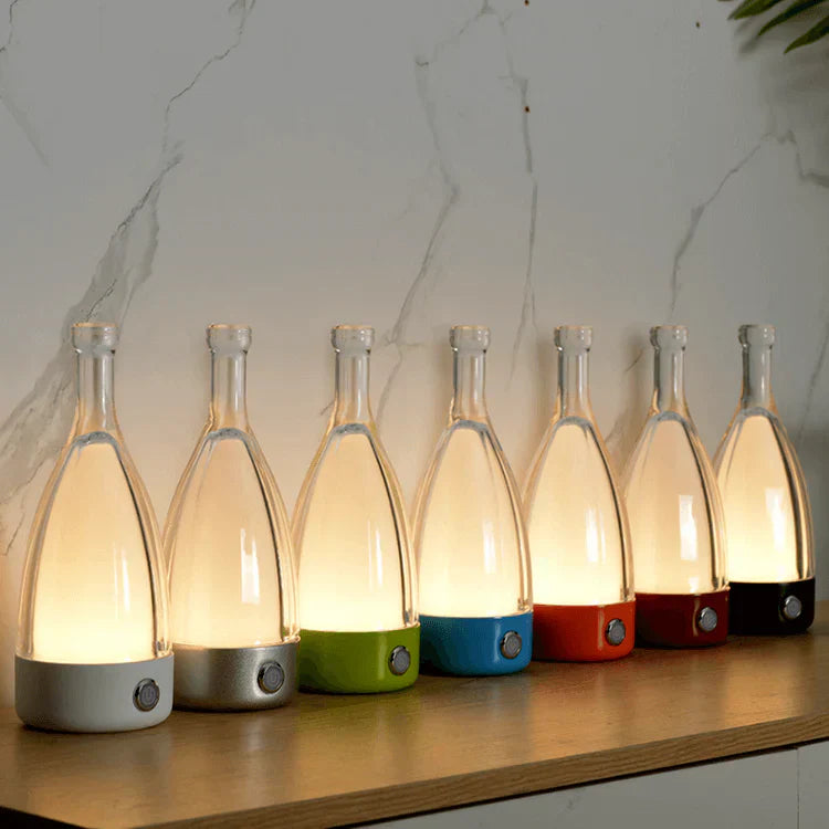 VinoGlow | Rechargeable Table Lamp in Wine Bottle Design
