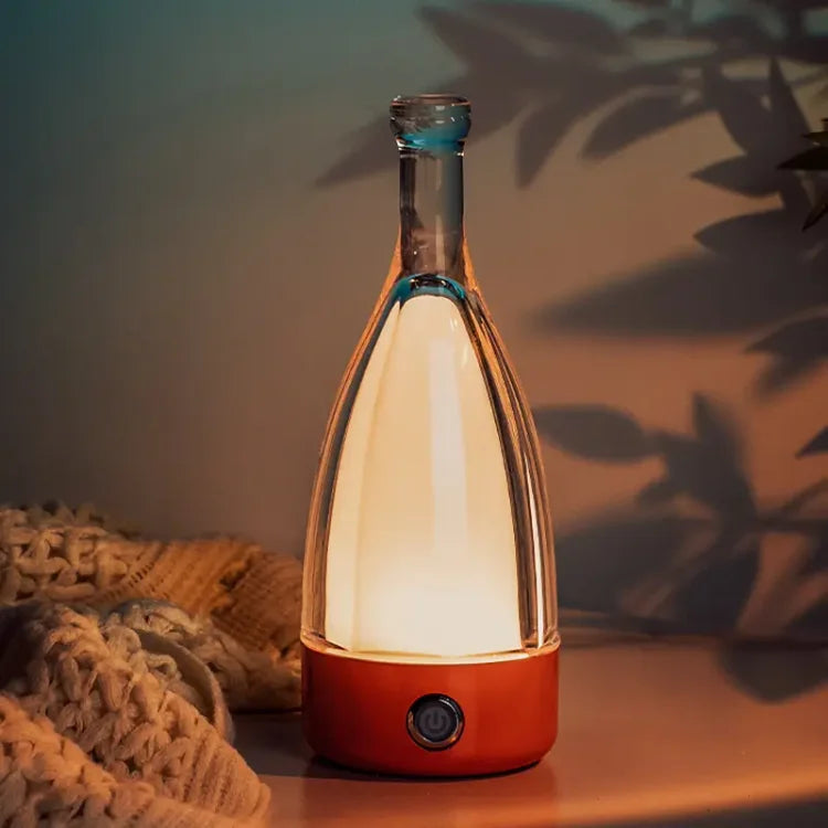 VinoGlow | Rechargeable Table Lamp in Wine Bottle Design