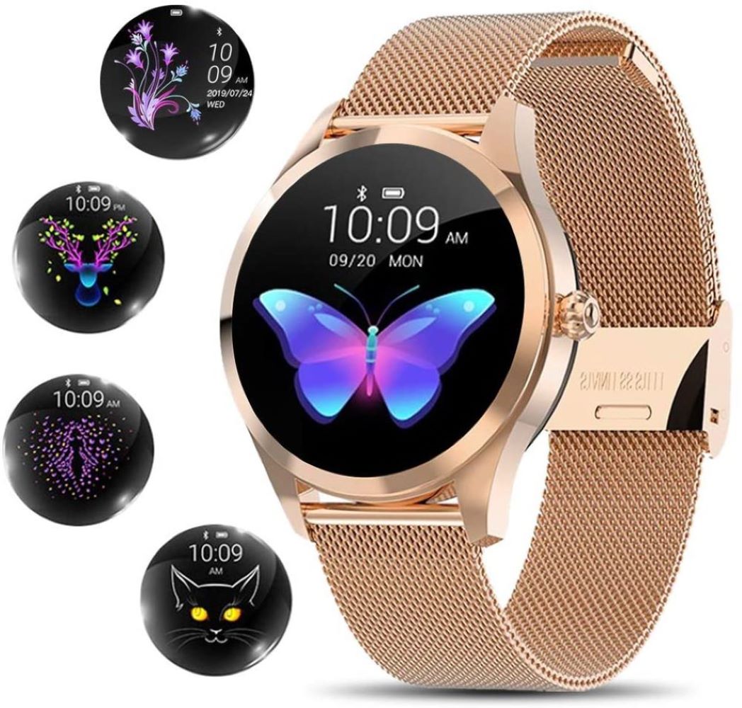 Smart Gold Ladies Smartwatch – Stylish, Smart and Stainless Steel