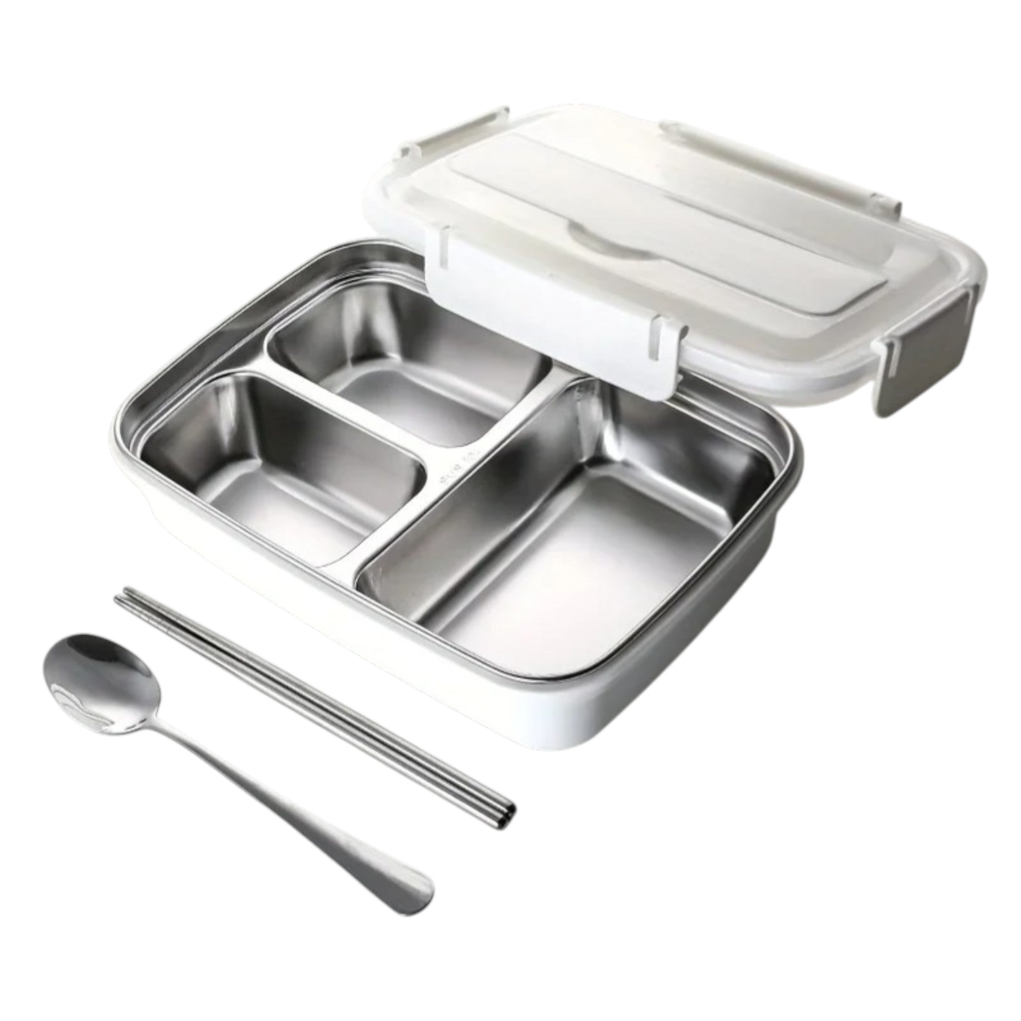 SteelMate – RVS lunchbox lekvrij met vakken – school en werk gebruik