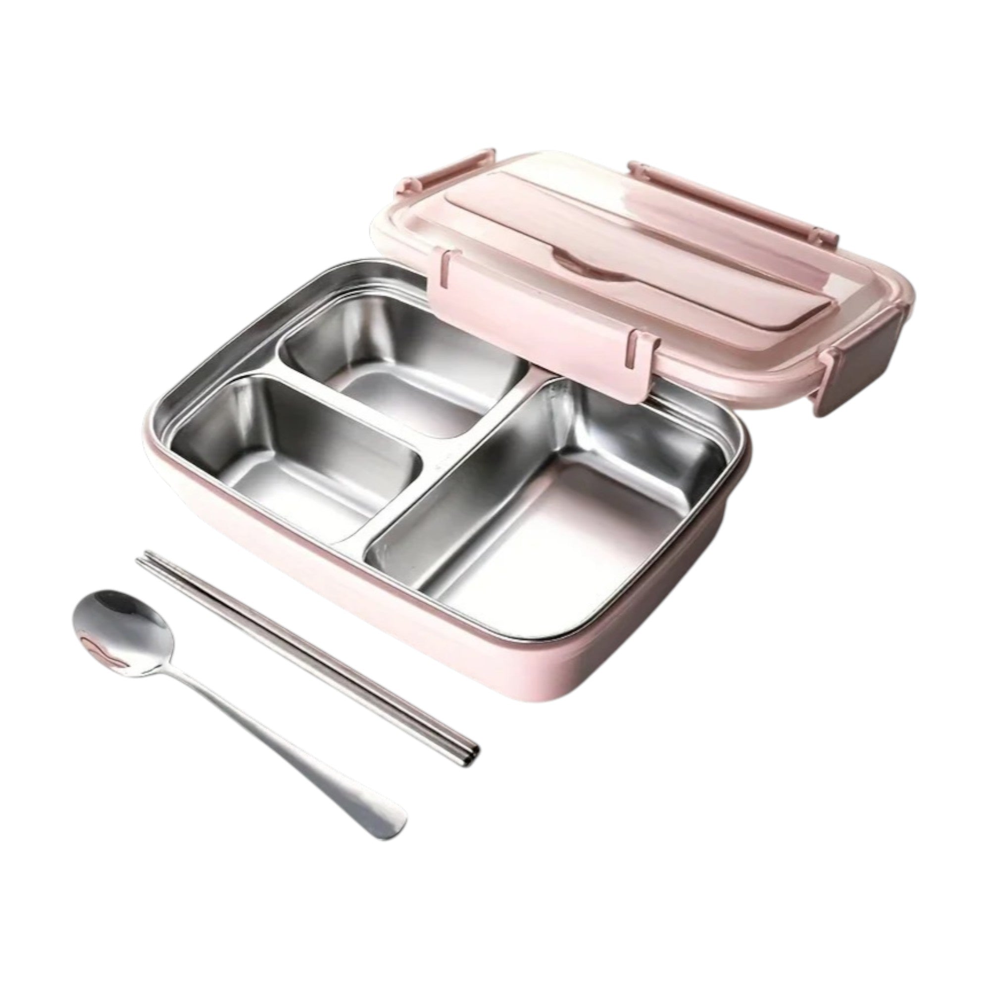 SteelMate – RVS lunchbox lekvrij met vakken – school en werk gebruik