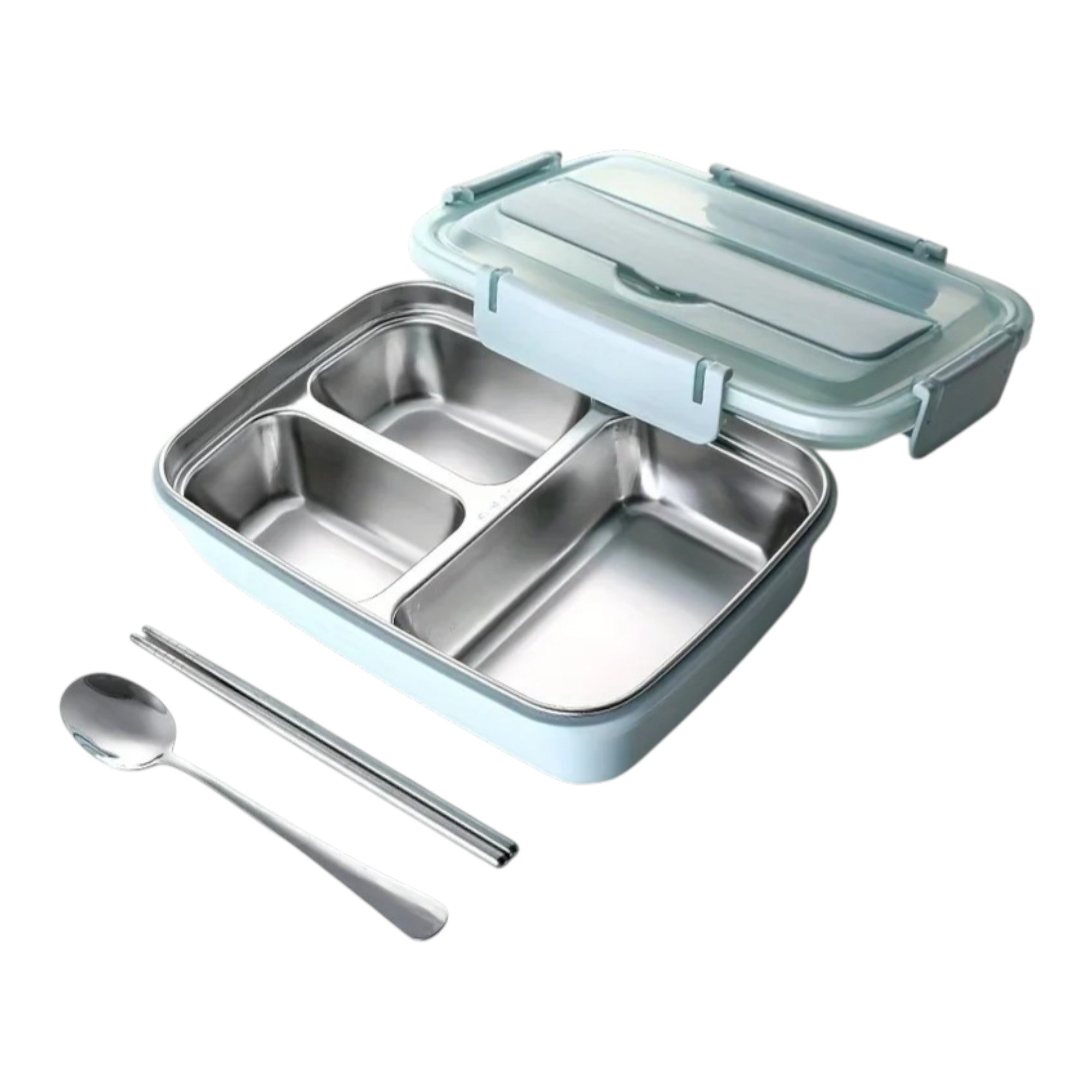 SteelMate – RVS lunchbox lekvrij met vakken – school en werk gebruik