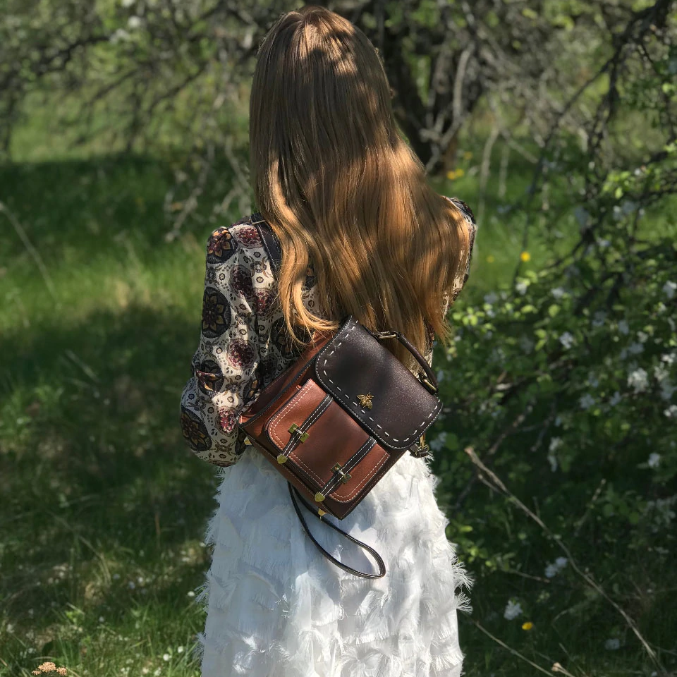 Melzano Bumblebee Leather Backpack