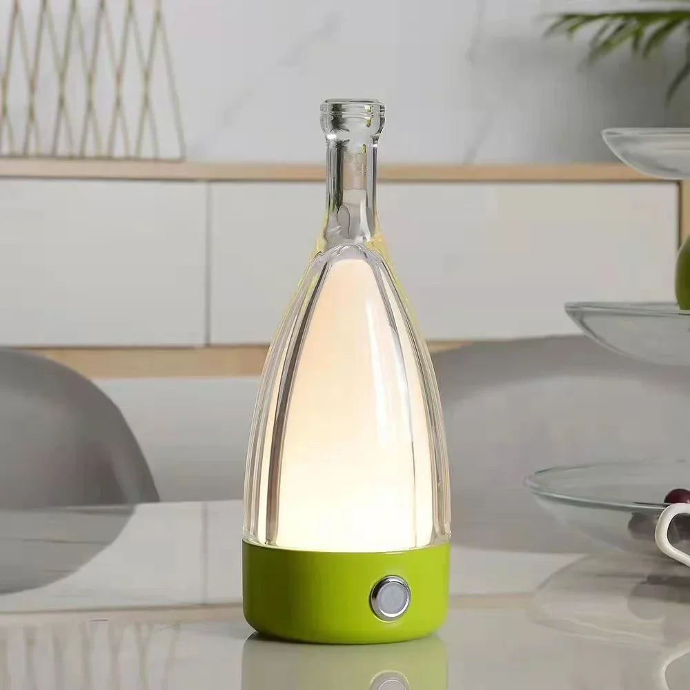 VinoGlow | Rechargeable Table Lamp in Wine Bottle Design