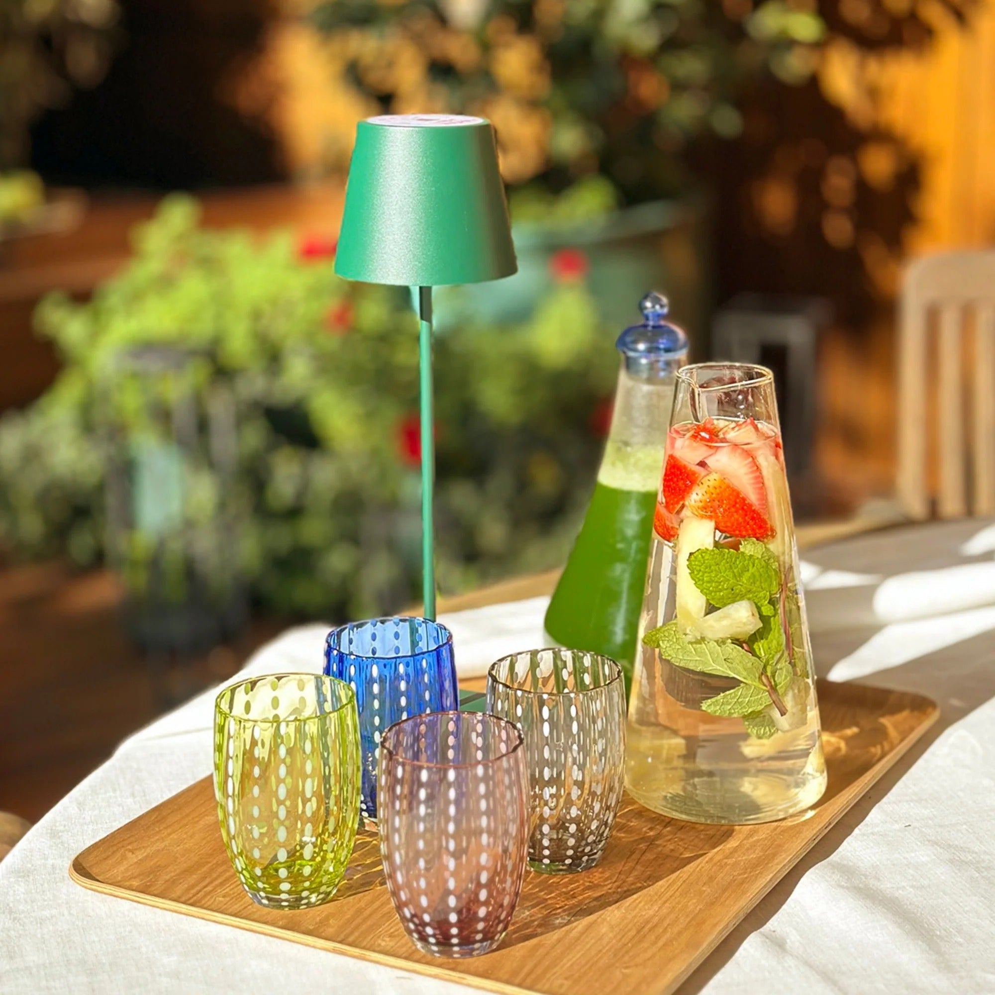 Glasoria – Pearl drinking glasses 6-piece set, handmade & dishwasher safe